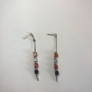 Silver and Pebbles Earrings